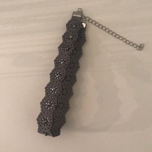 Grey Rhinestone Choker